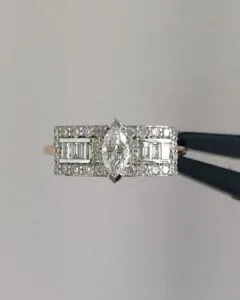 Pretty 2.5Ct White Marquise Cut Solitaire Perfect Wedding Ring For Bridal | Elegant Design Ring