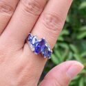 Blue Marquise Solitaire Ring