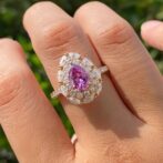 Pear Wedding Promise Ring