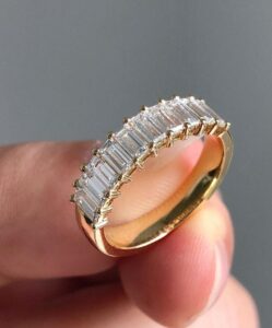 Baguette Half Eternity Ring