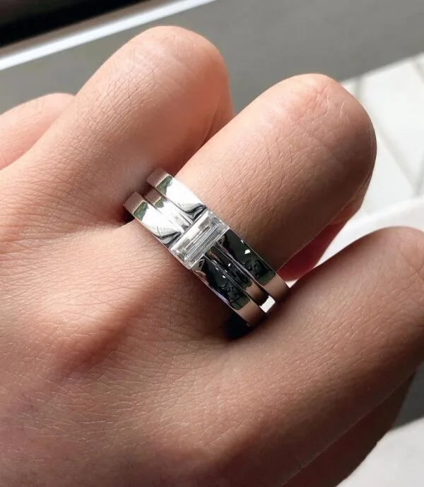 Baguette Bezel Engagement Ring