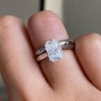 Radiant Solitaire Ring Set