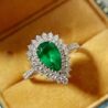 Pear Double Halo Ring