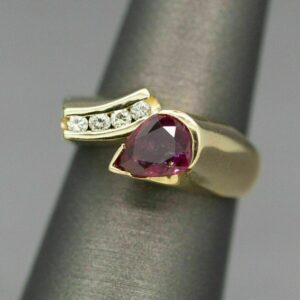 Pear Half Bezel Ring