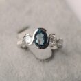 Oval Half Bezel Ring