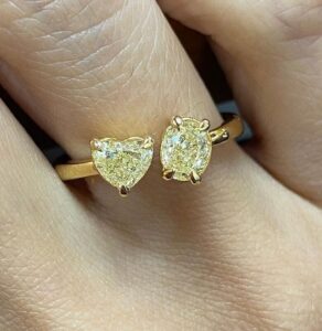 Heart and Oval Ring