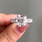 Radiant Solitaire Anniversary Ring