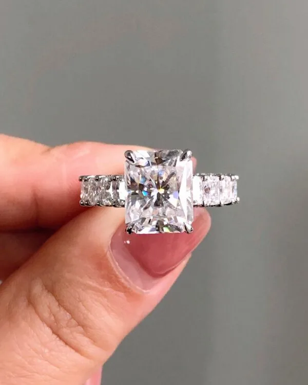Radiant Solitaire Anniversary Ring