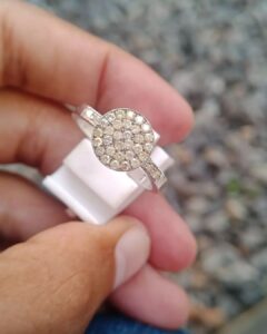 Round Cluster Wedding Ring