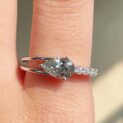 Pear Solitaire Birthday Ring