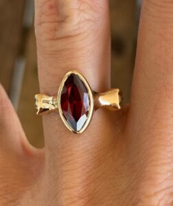 Marquise Bezel Wedding Ring