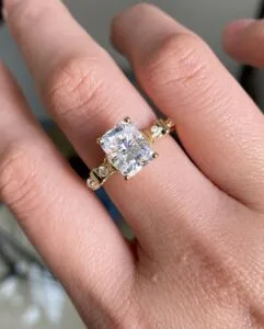 Radiant Solitaire Wedding Ring