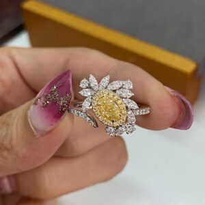 Oval Halo Birthstone Ring