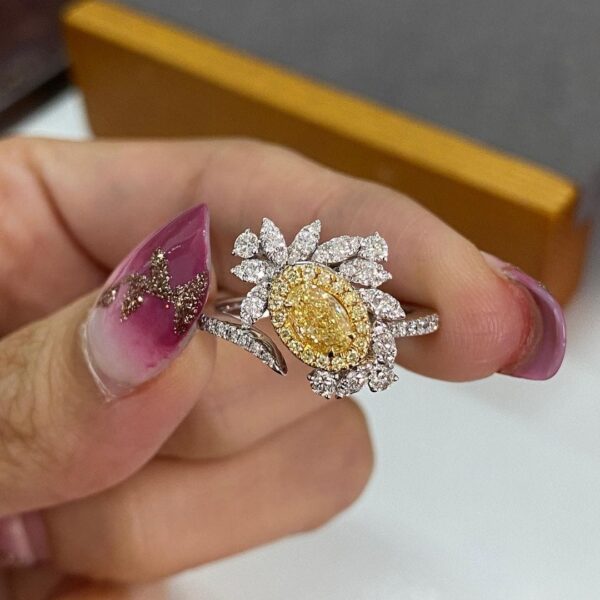 Oval Halo Birthstone Ring