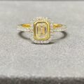 Emerald Bezel Birthday Ring