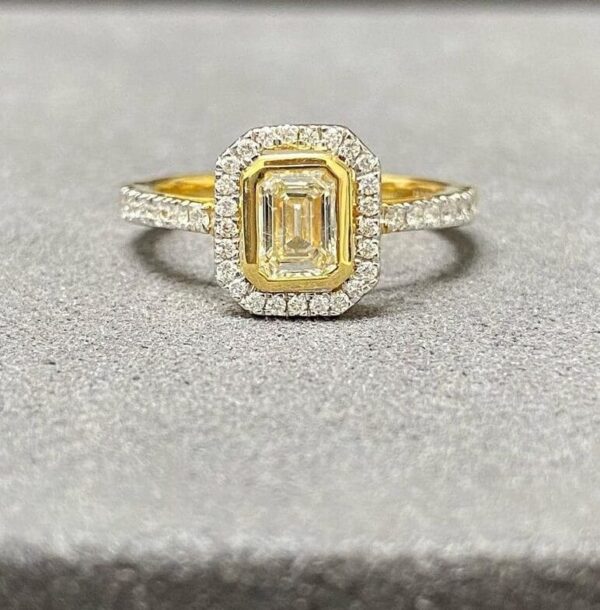 Emerald Bezel Birthday Ring