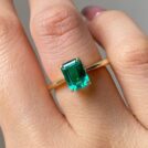 Emerald Solitaire Proposal Ring