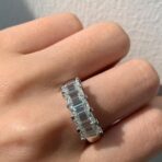 Emerald Half Eternity Band