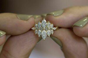 Marquise Cluster Wedding Ring