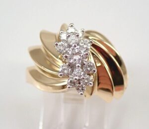 Round Cut Cluster Ring