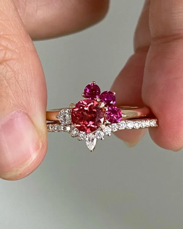 Round Solitaire Ring Set