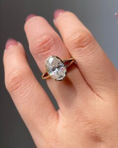 Oval Bezel Anniversary Ring