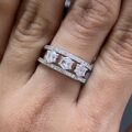 Hexagon Solitaire Anniversary Ring