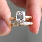 Emerald Wedding Ring Set