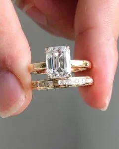 Emerald Wedding Ring Set