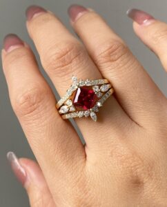 Princess Wedding Ring Set