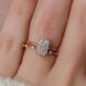 Radiant Solitaire Ring Set
