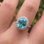 Oval Halo Birthday Ring