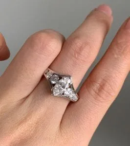 Marquise Half Bezel Ring