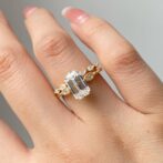 Emerald Solitaire Ring Set