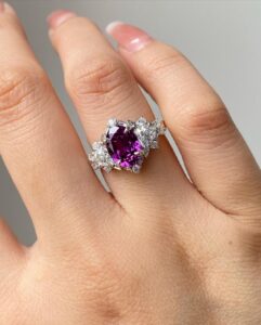 Oval Solitaire Birthday Ring