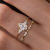 Pear Solitaire Ring Set