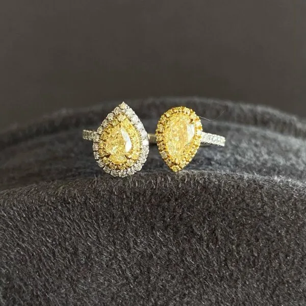 Pear Two Stone Ring