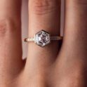 Hexagon Bezel Engagement Ring