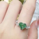 Heart Three Stone Ring