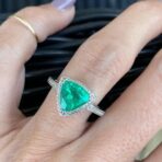Triangle Halo Birthday Ring