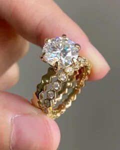 Round Solitaire Ring Set