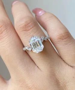 Emerald Solitaire Engagement Ring