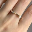 Trapezoid Solitaire Birthday Ring