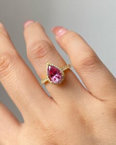 Pear Halo Proposal Ring