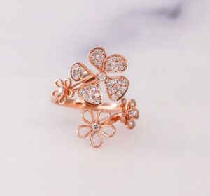 Round Cluster Wedding Ring