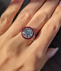 Round Halo Anniversary Ring