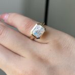 Radiant Bezel Birthday Ring