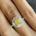 Cushion Halo Engagement Ring