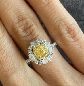Cushion Halo Engagement Ring