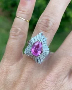 Pear Bezel Wedding Ring